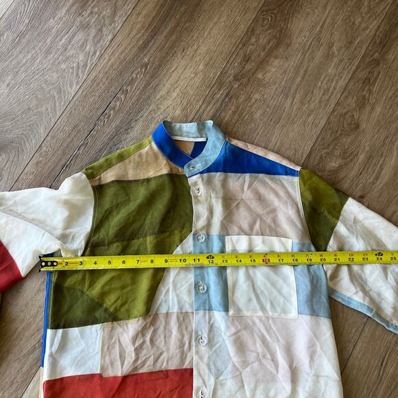 ROSETTA GETTY Women's Button Front Shirt Size 4 In Multicolor - Picture 4 of 6